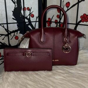 Michael Kors HYDE Small Satchel/REED Snap Wallet 2pc Set